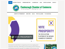 Tablet Screenshot of flamboroughchamber.ca
